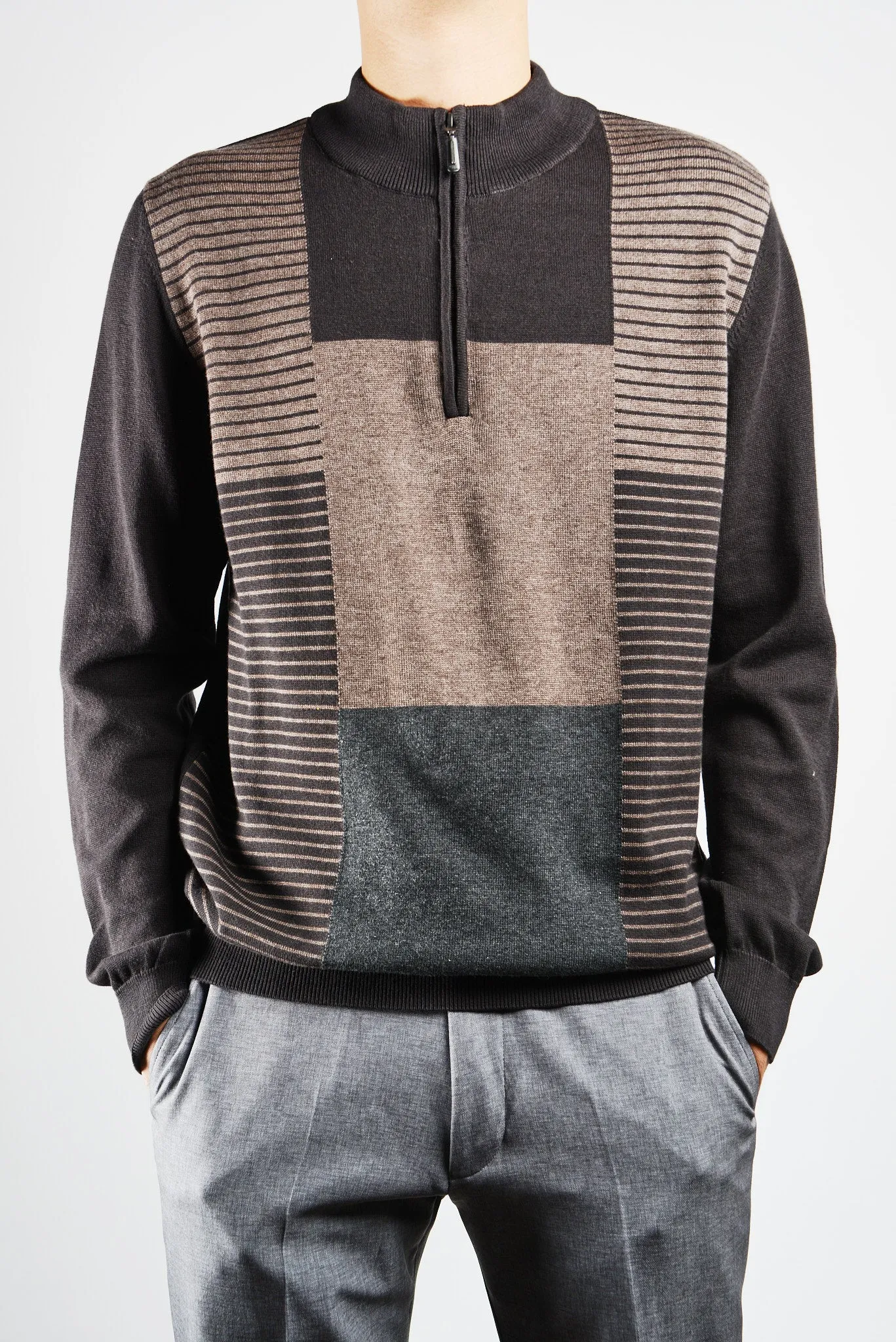 DT 1/4 Geometric Zip Ls