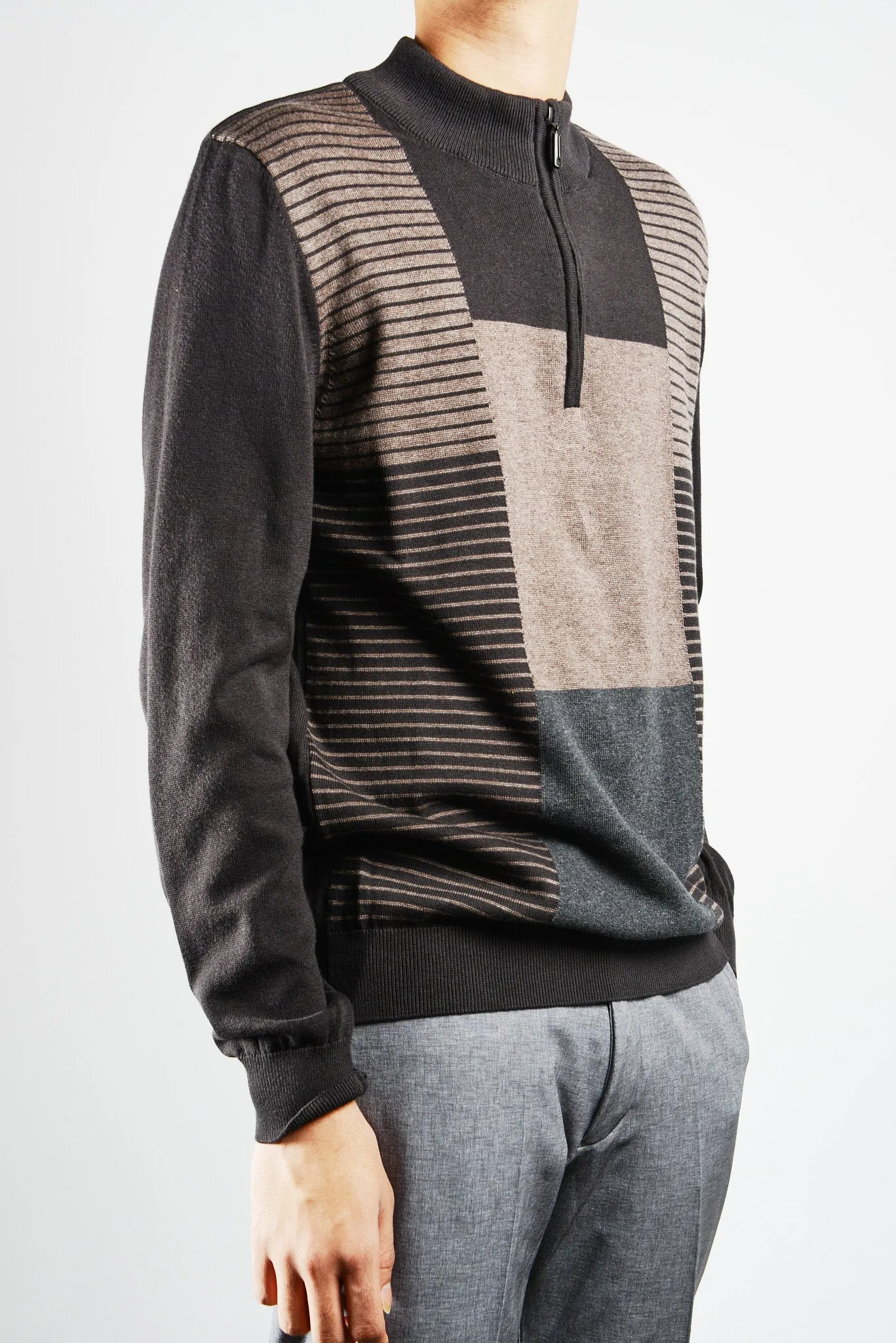 DT 1/4 Geometric Zip Ls