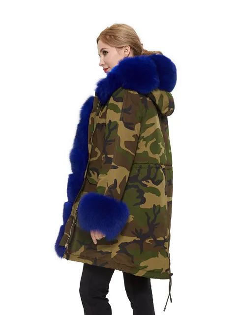 Fox parka with hood