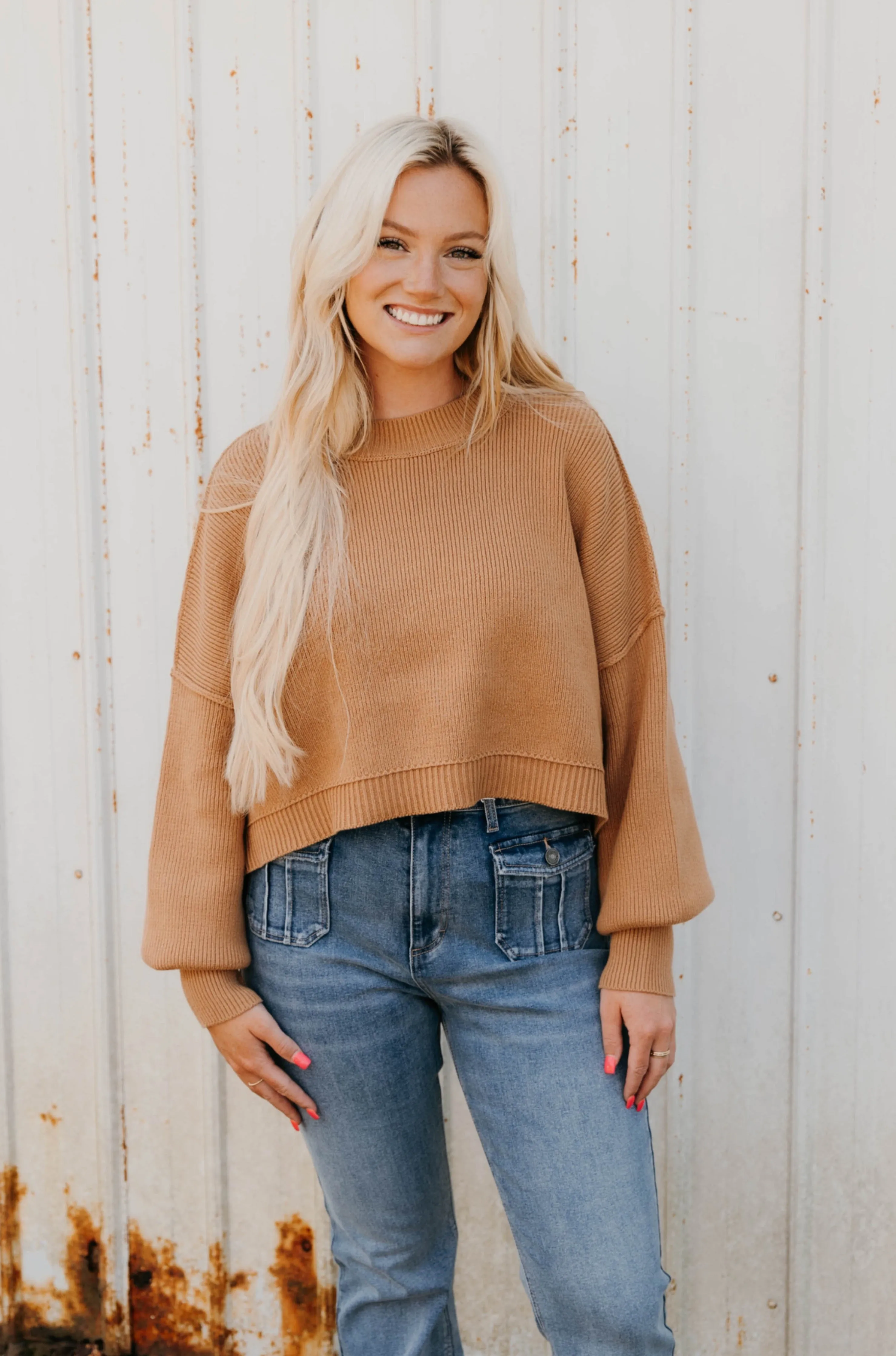 Free People Easy Street Crop Pullover