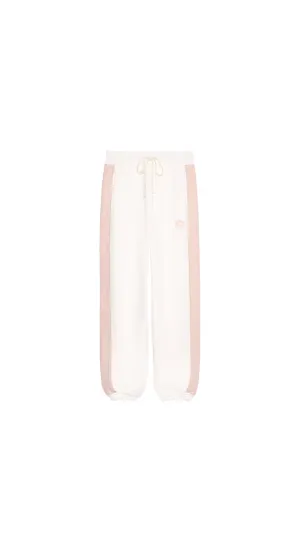 GG Felted Cotton Jersey Jogging Pant - White