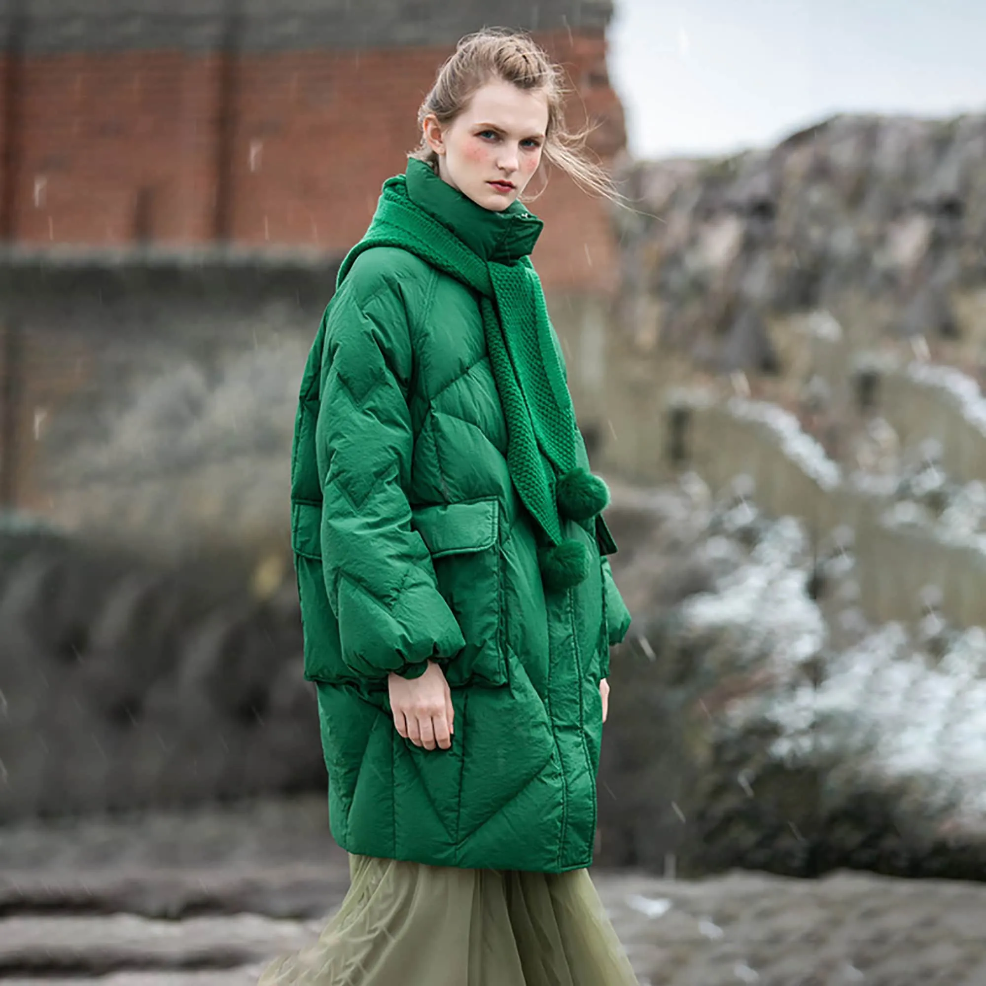 Goose Down Puffer Coat