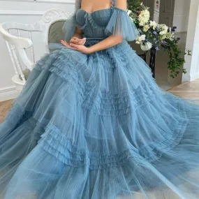 Gorgeous Ruffled Tulle Evening Dress