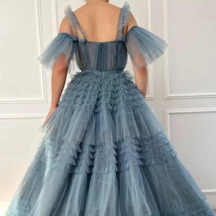 Gorgeous Ruffled Tulle Evening Dress