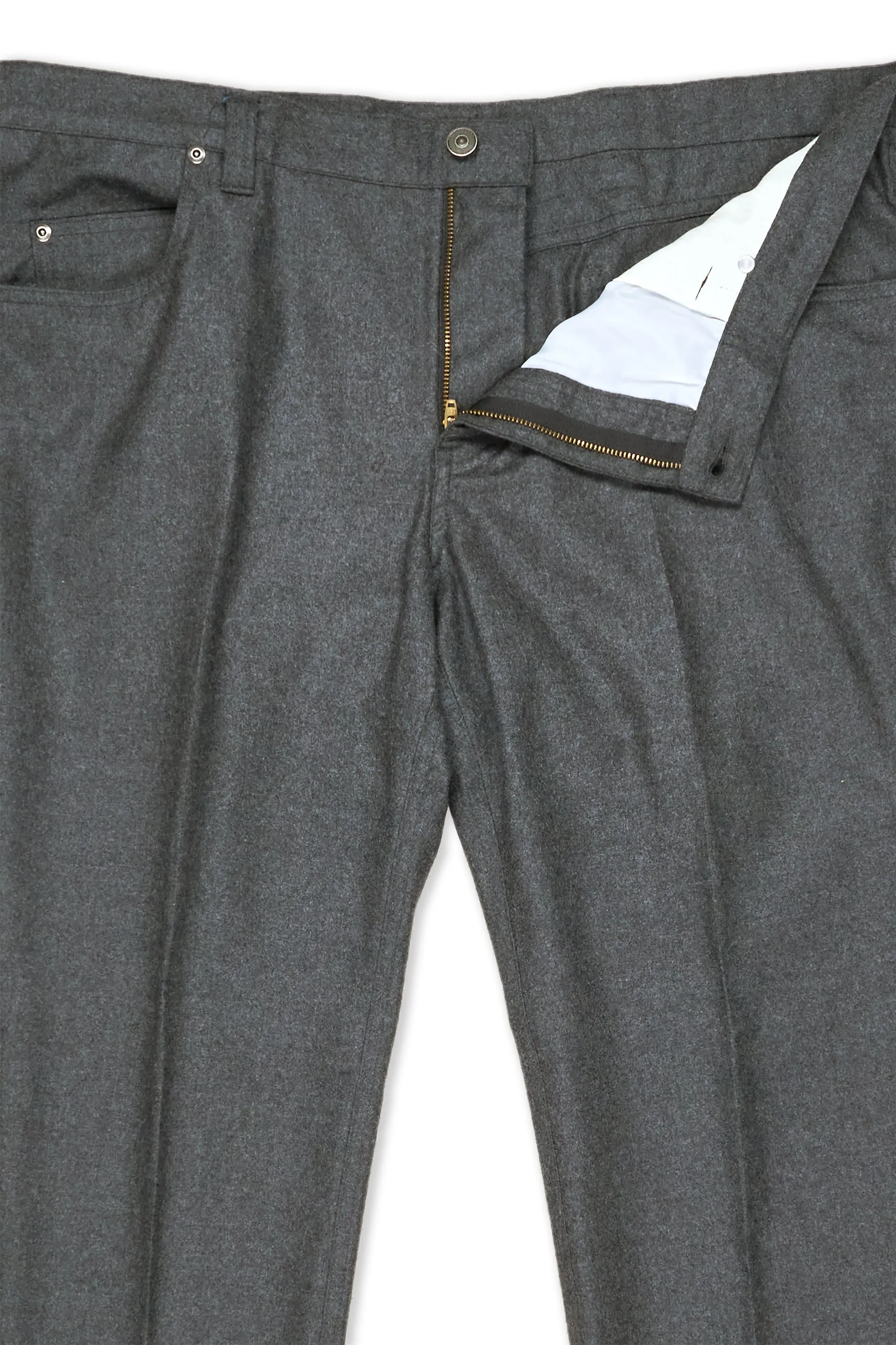 Grey Flannel Wool Trousers