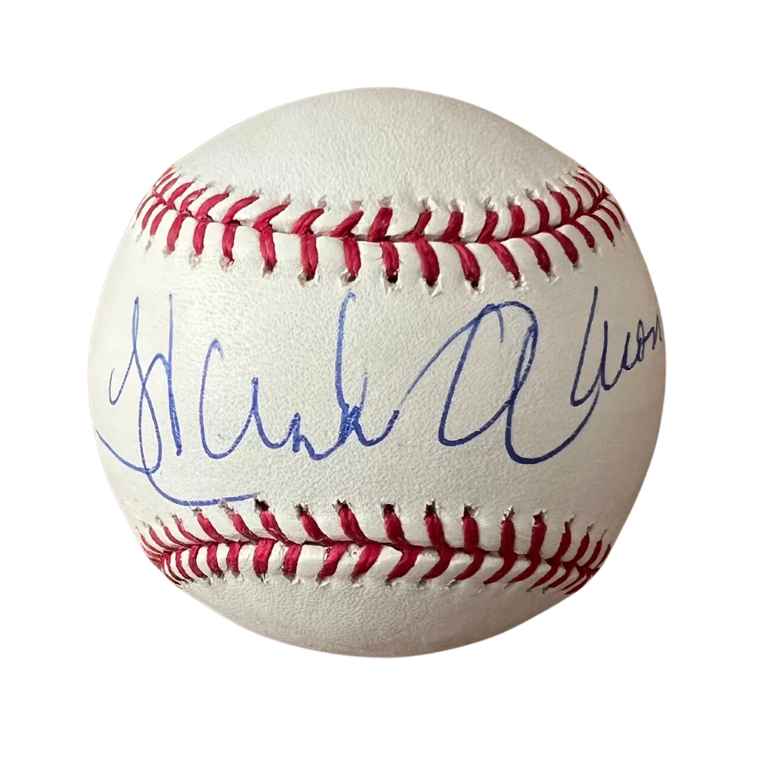 Hank Aaron Atlanta Braves Autographed Official Major League Baseball - Steiner COA