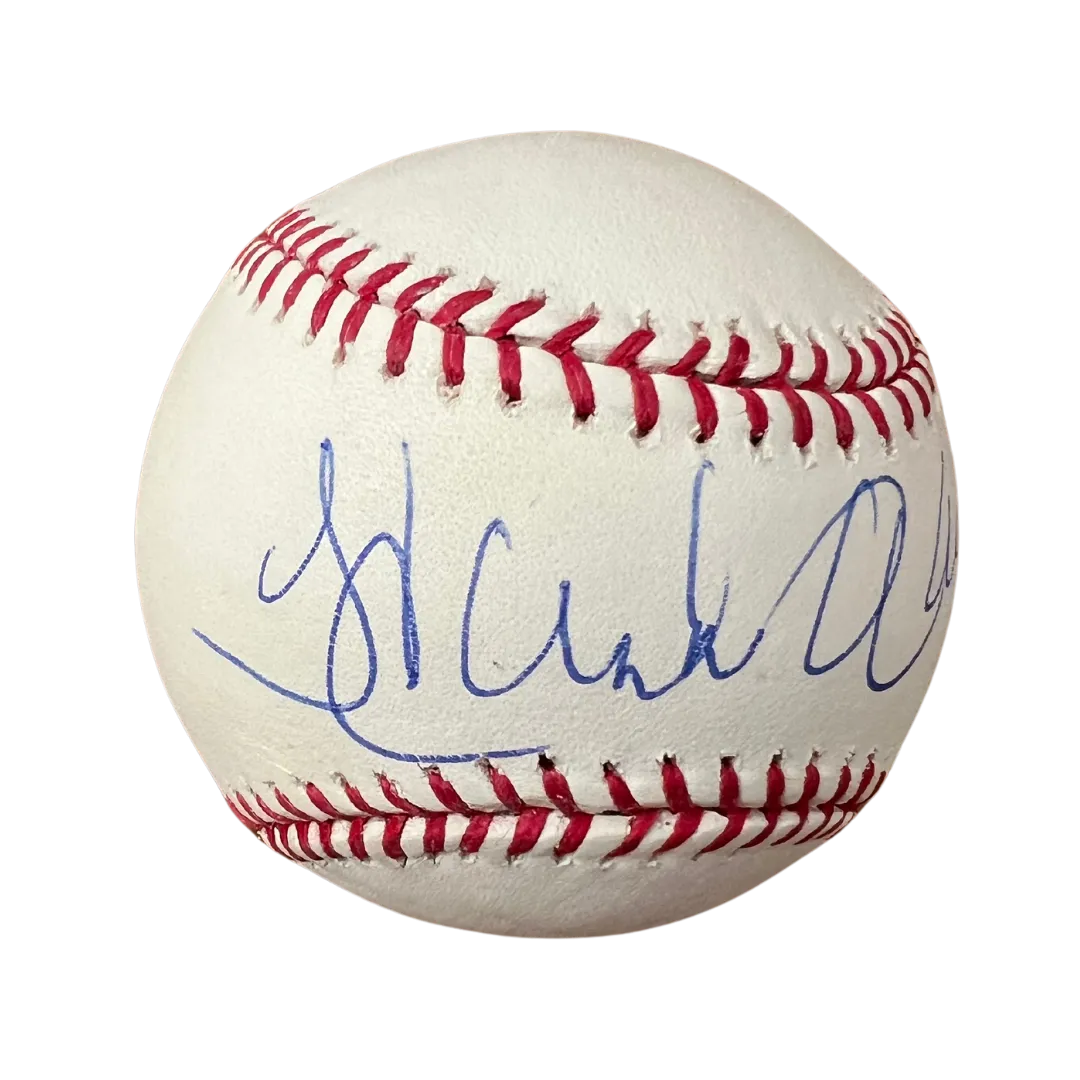 Hank Aaron Atlanta Braves Autographed Official Major League Baseball - Steiner COA