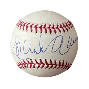 Hank Aaron Atlanta Braves Autographed Official Major League Baseball - Steiner COA