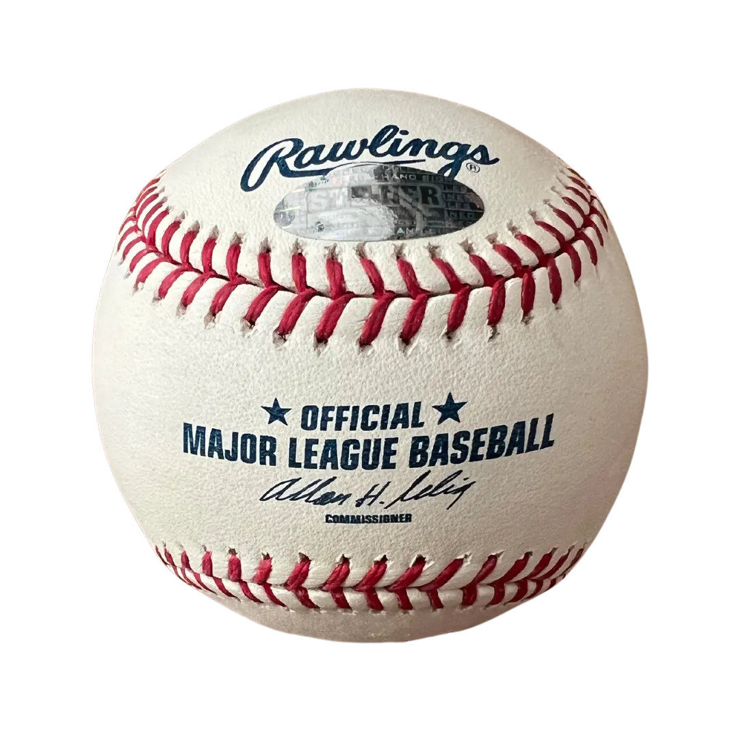 Hank Aaron Atlanta Braves Autographed Official Major League Baseball - Steiner COA