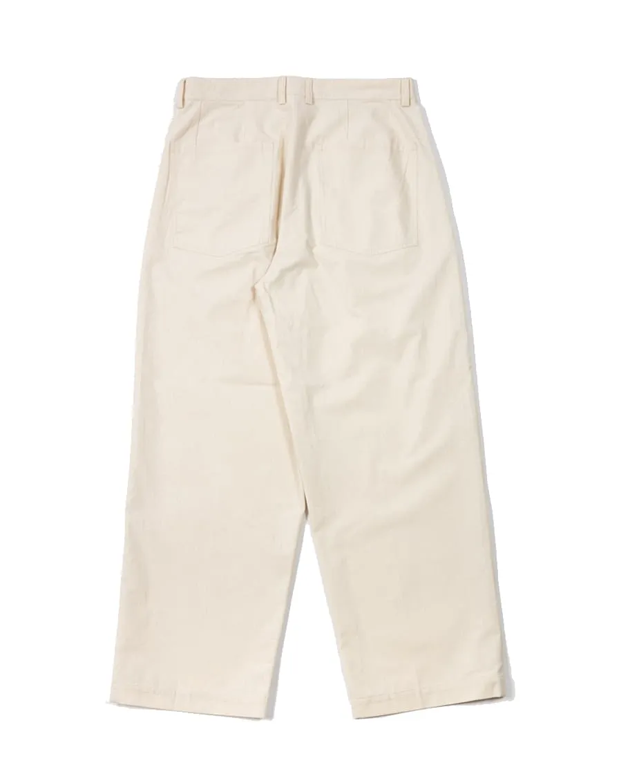 HBT Pleated Trousers White