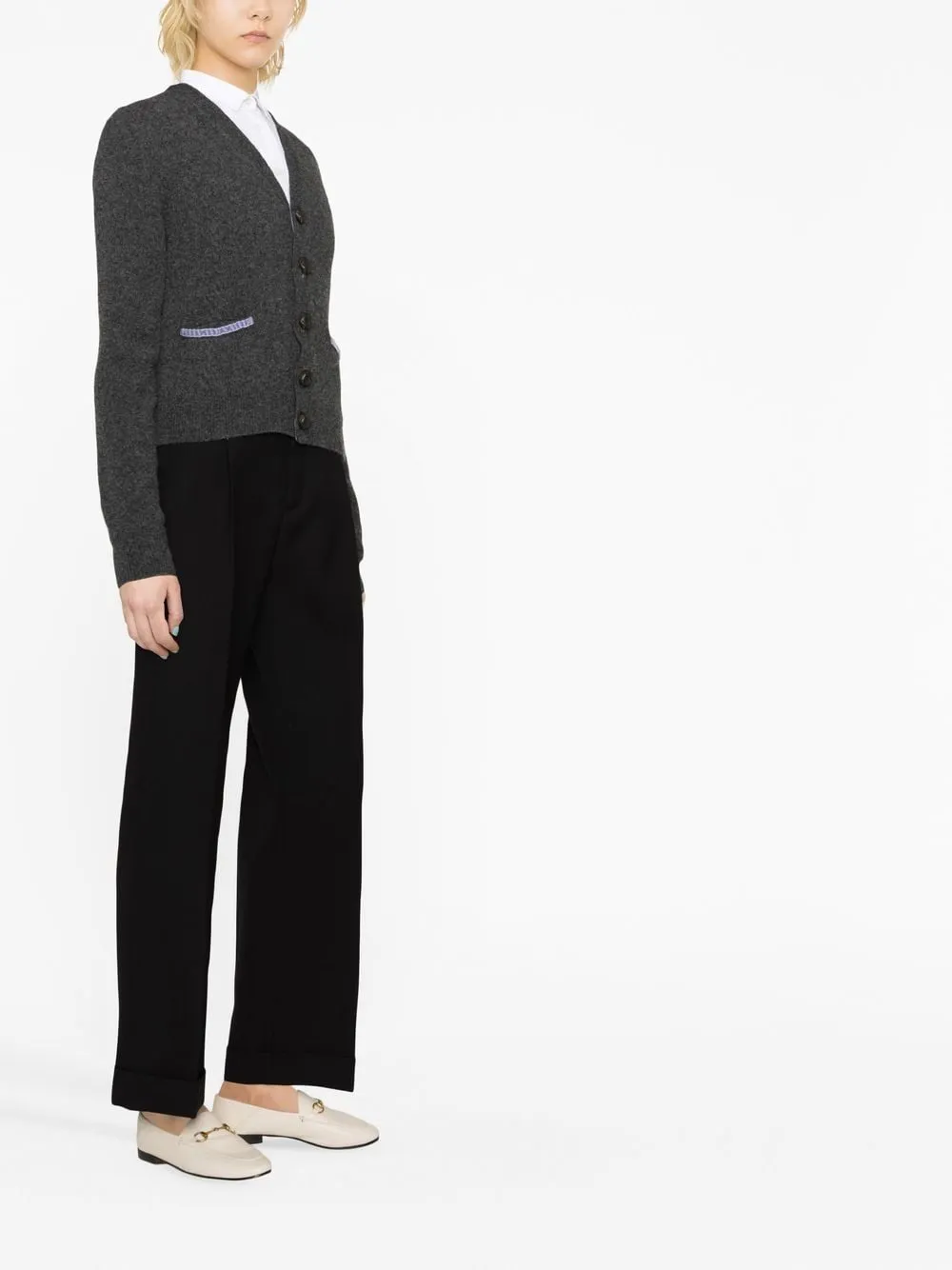 HIGH-WAISTED WOOL TROUSERS