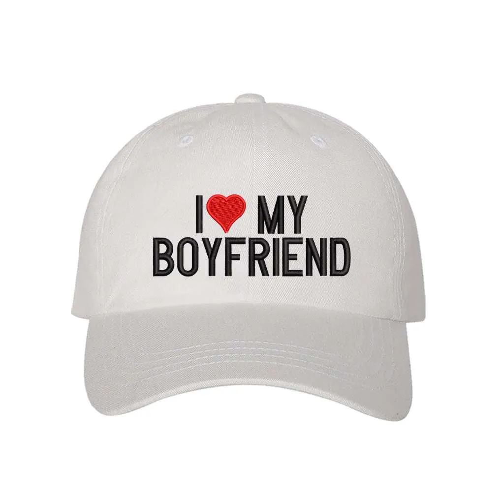 I Love My Boyfriend Baseball Hat