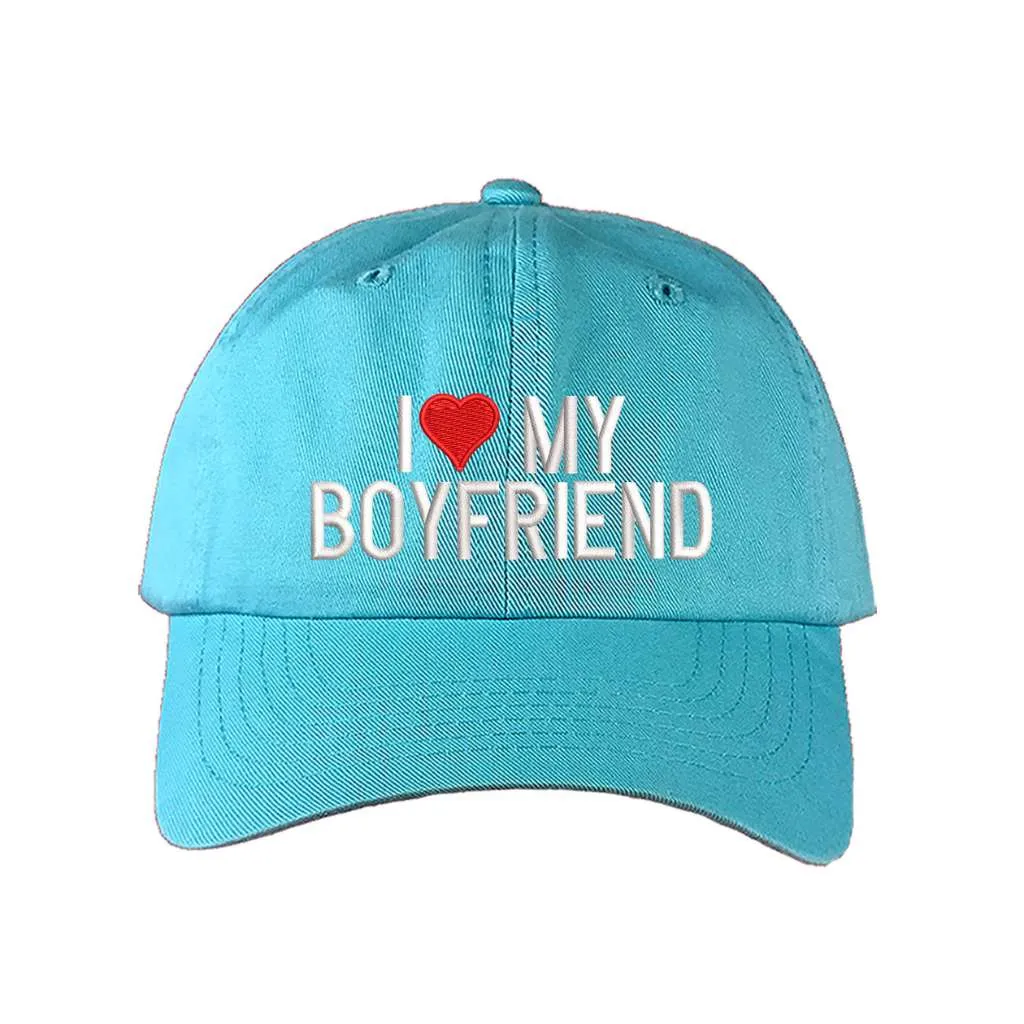 I Love My Boyfriend Baseball Hat