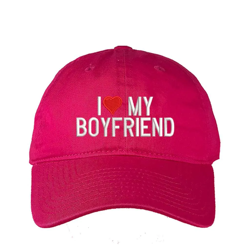 I Love My Boyfriend Baseball Hat