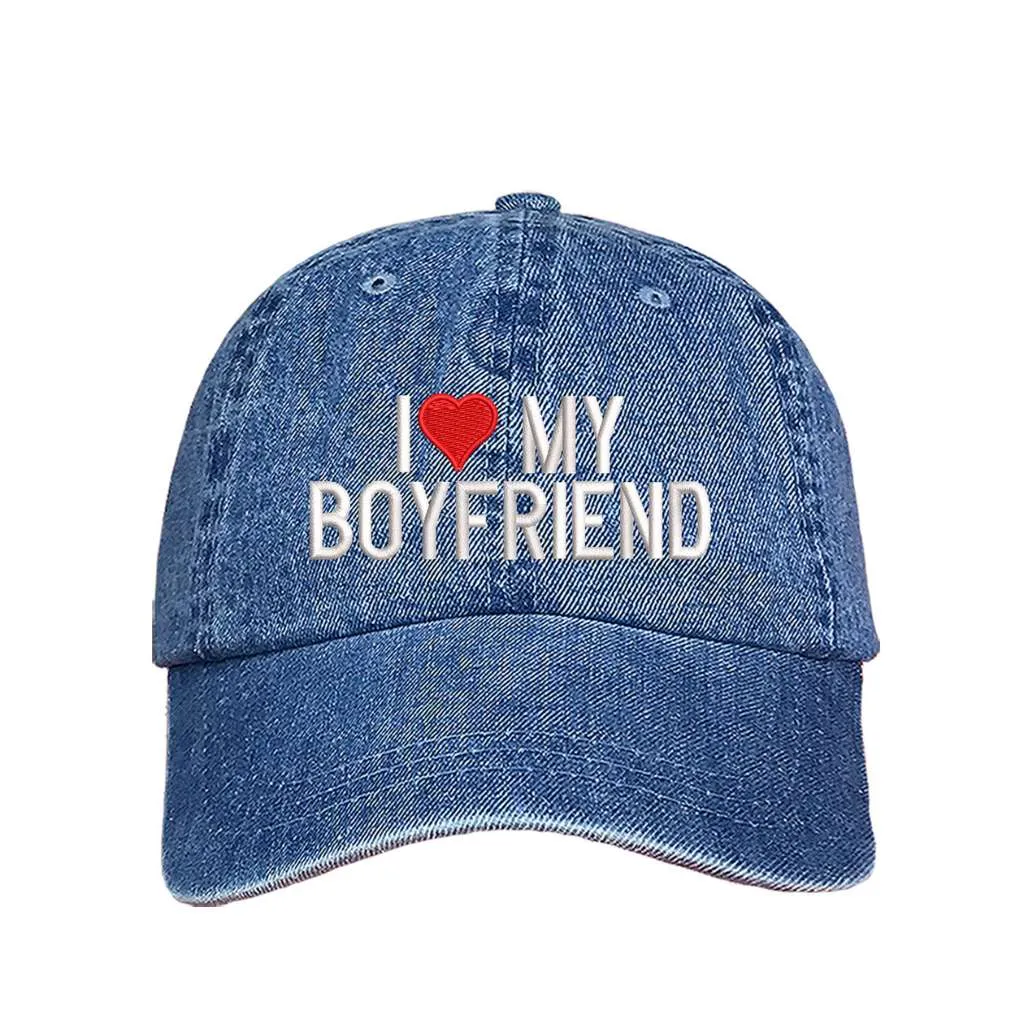 I Love My Boyfriend Baseball Hat