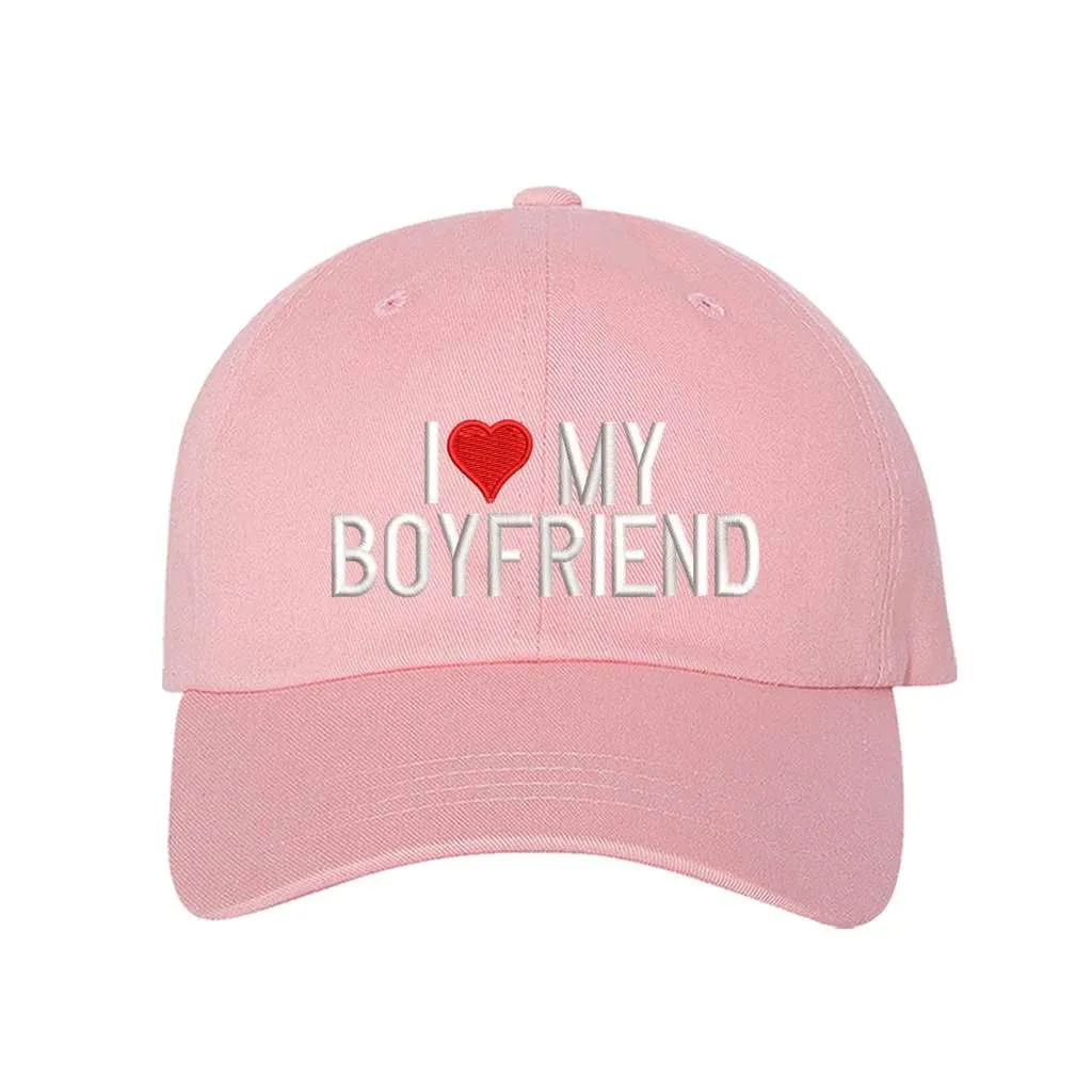 I Love My Boyfriend Baseball Hat