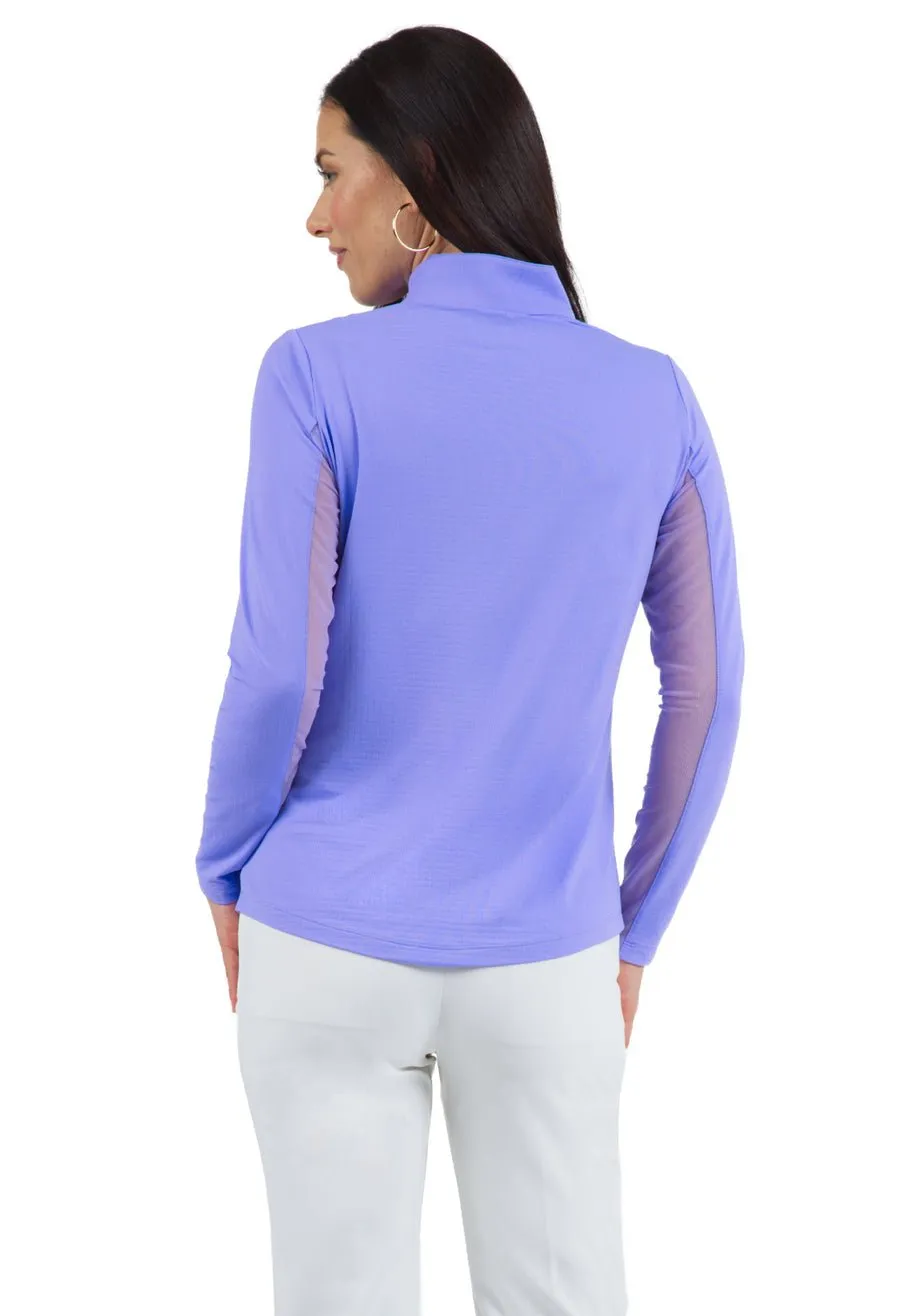 Ibkul long sleeve zip mock