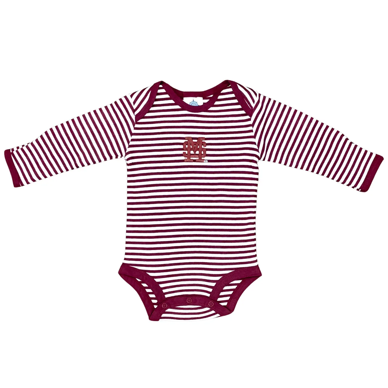 Interlocking M/S Striped LS Onesie