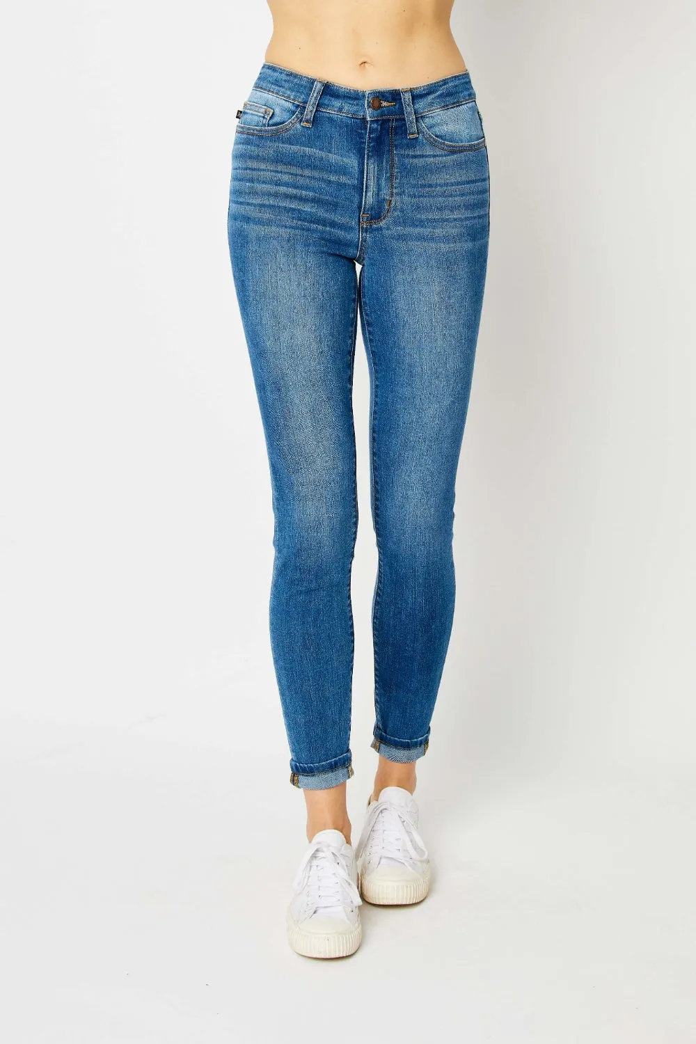 Judy Blue, Classic Cuffed Hem Skinny Jeans