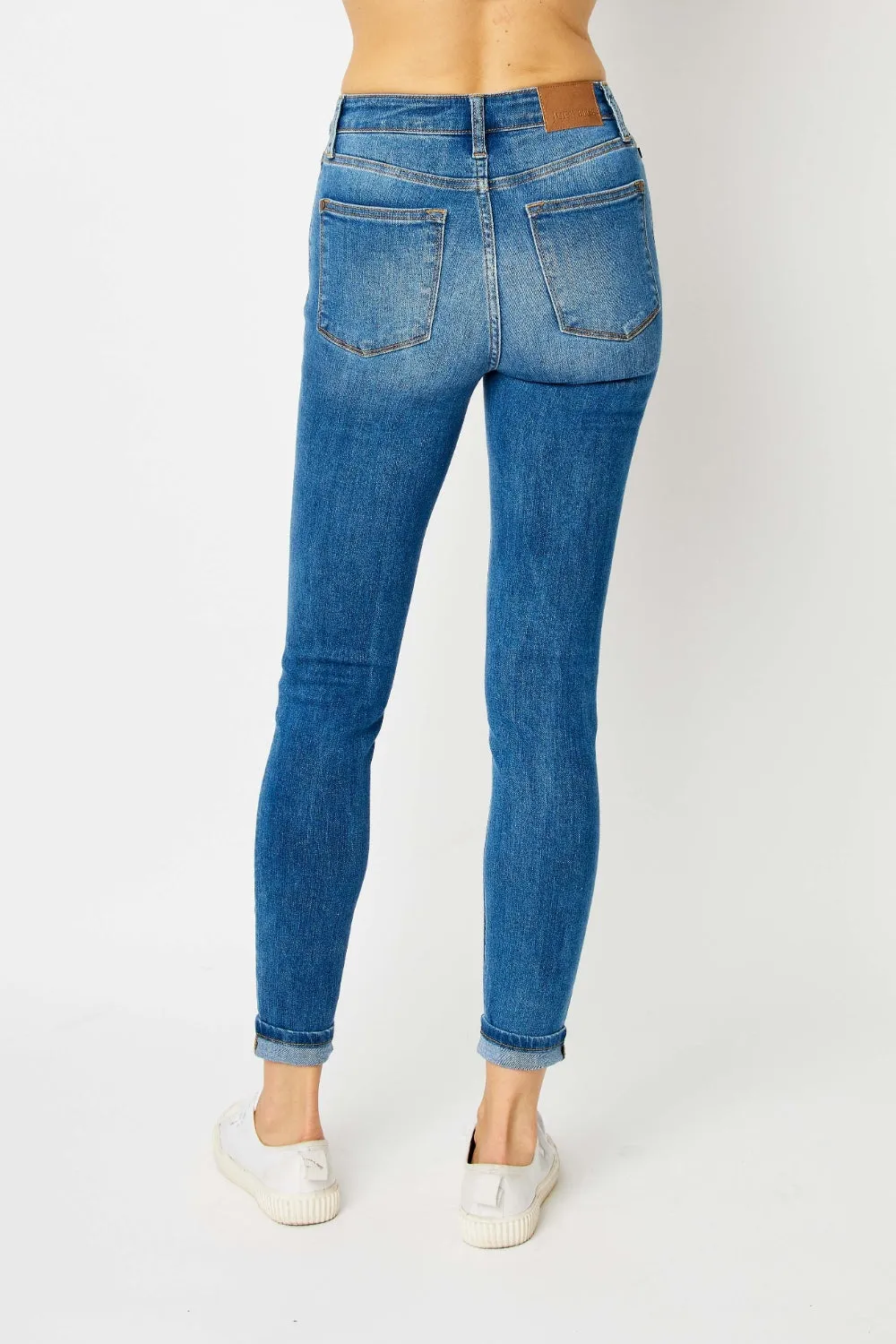 Judy Blue, Classic Cuffed Hem Skinny Jeans