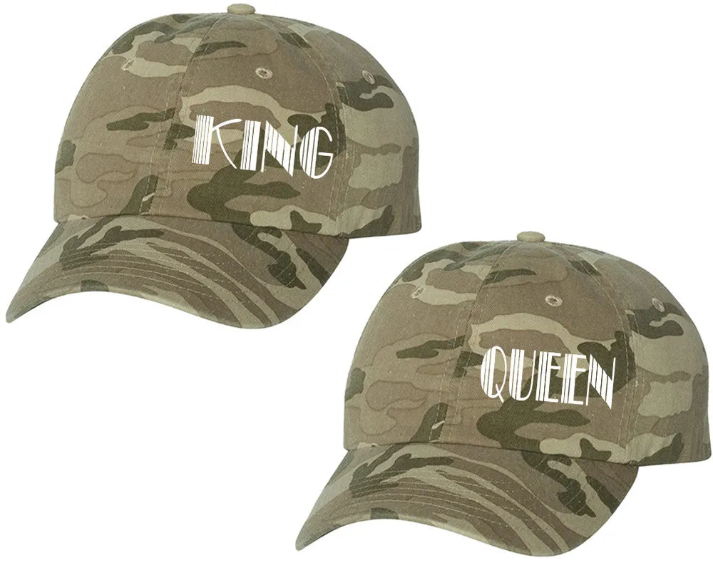 King Queen Couple Matching Baseball Caps, Matching Caps