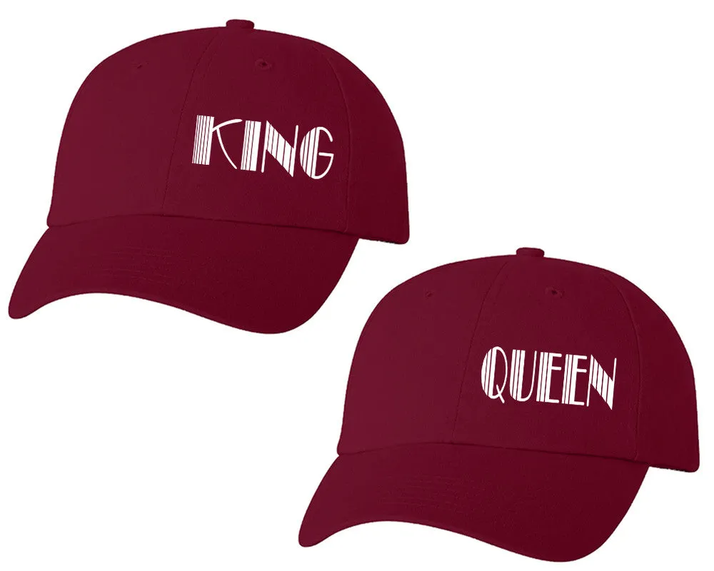 King Queen Couple Matching Baseball Caps, Matching Caps