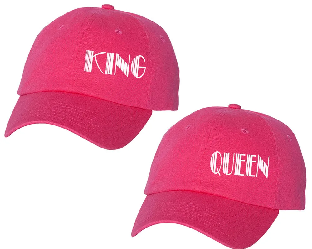 King Queen Couple Matching Baseball Caps, Matching Caps