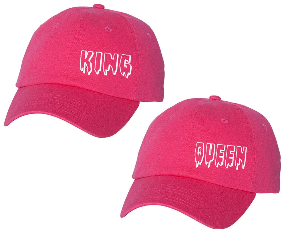 King Queen Couple Matching Baseball Caps, Matching Caps