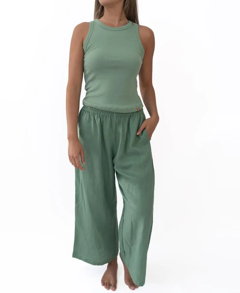 Kinsley Pant Linen | Fern