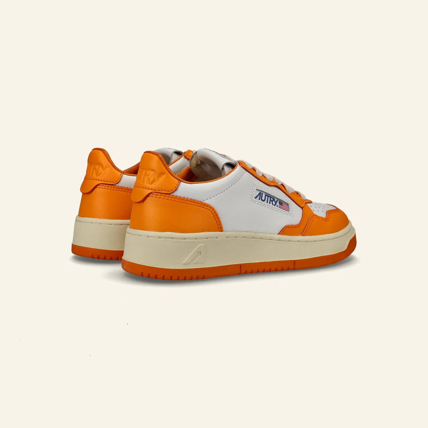 LOW SNEAKER 80's WB06 I Bicolor White/Orange