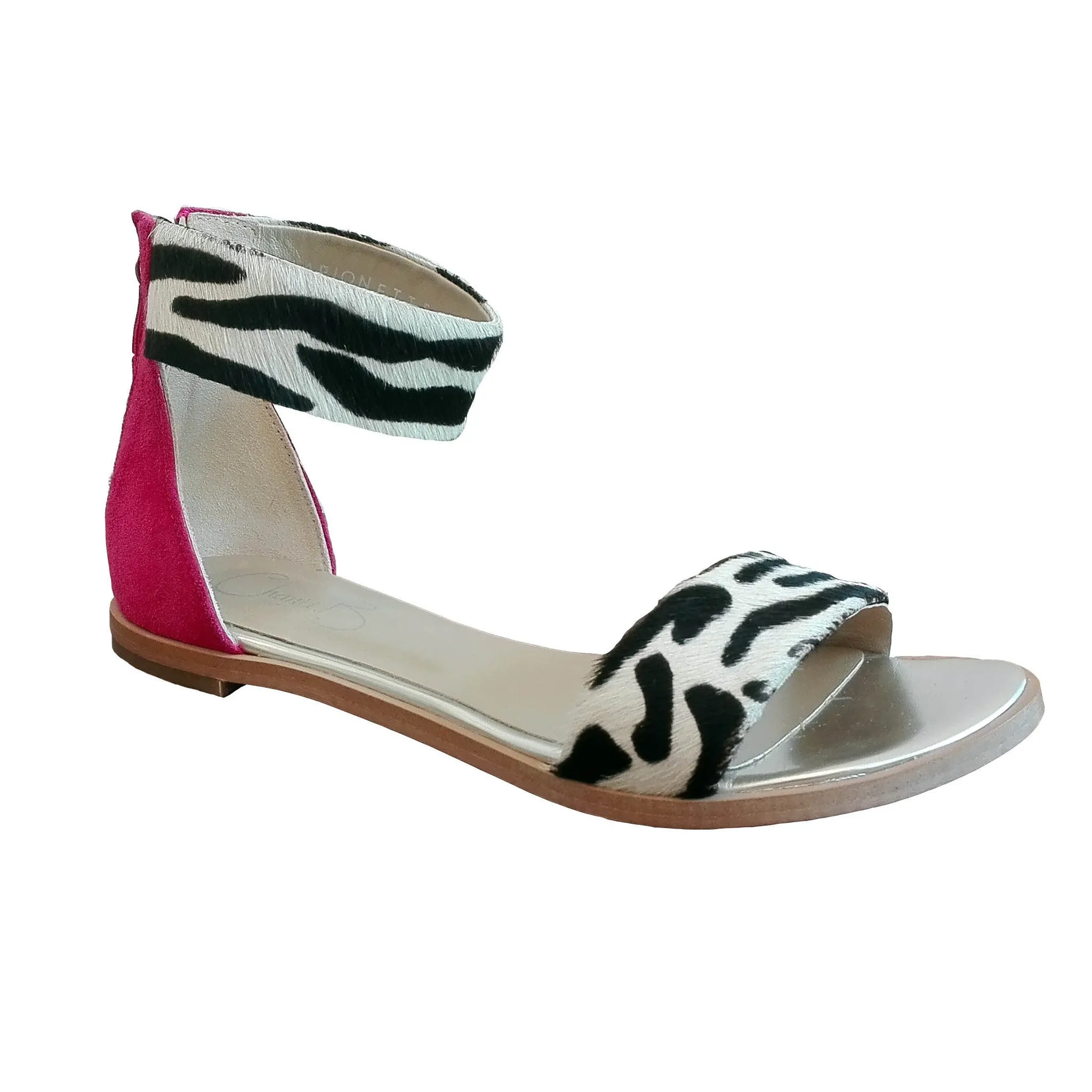 Marionette - Zebra flat sandal SIZE 35 AND 39!