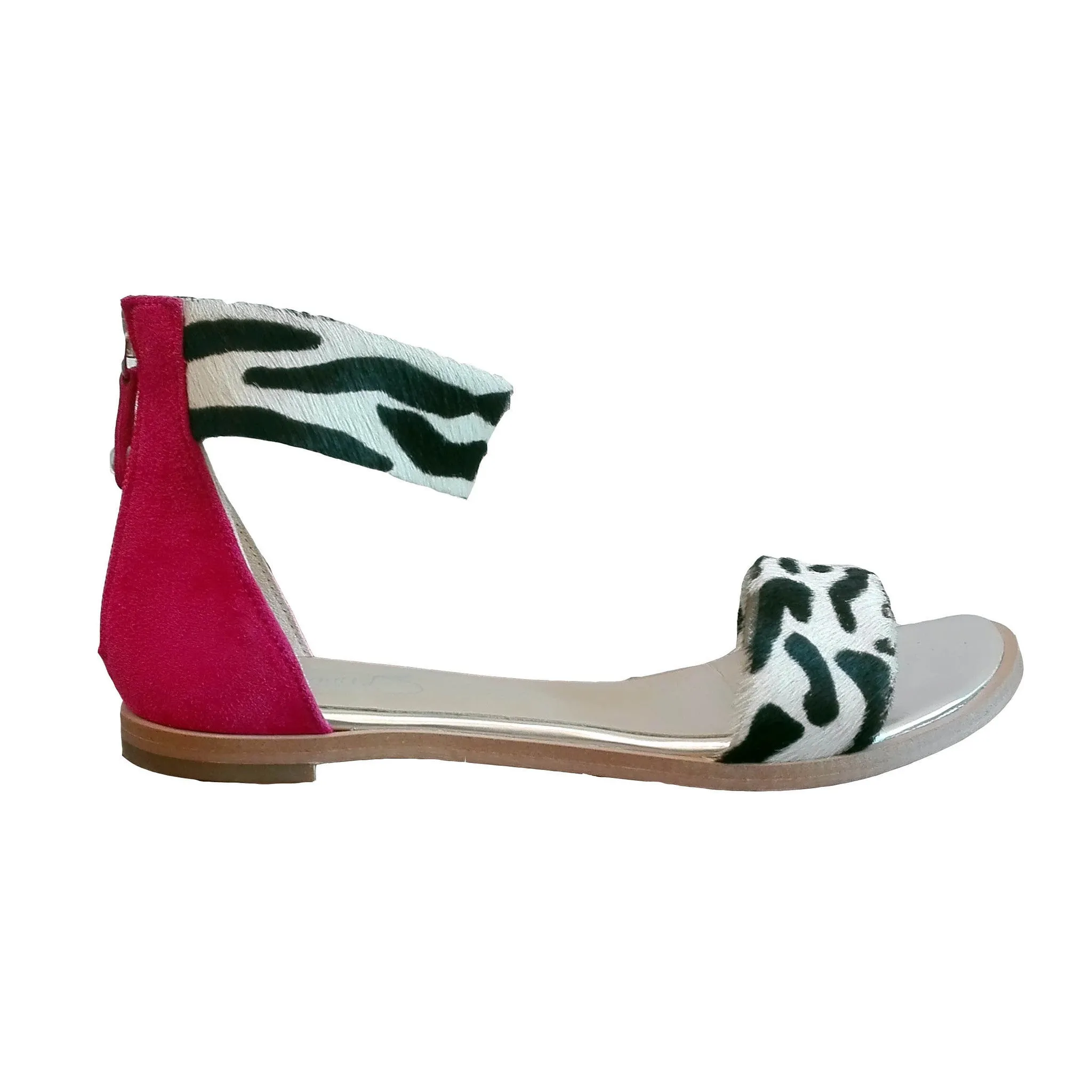 Marionette - Zebra flat sandal SIZE 35 AND 39!