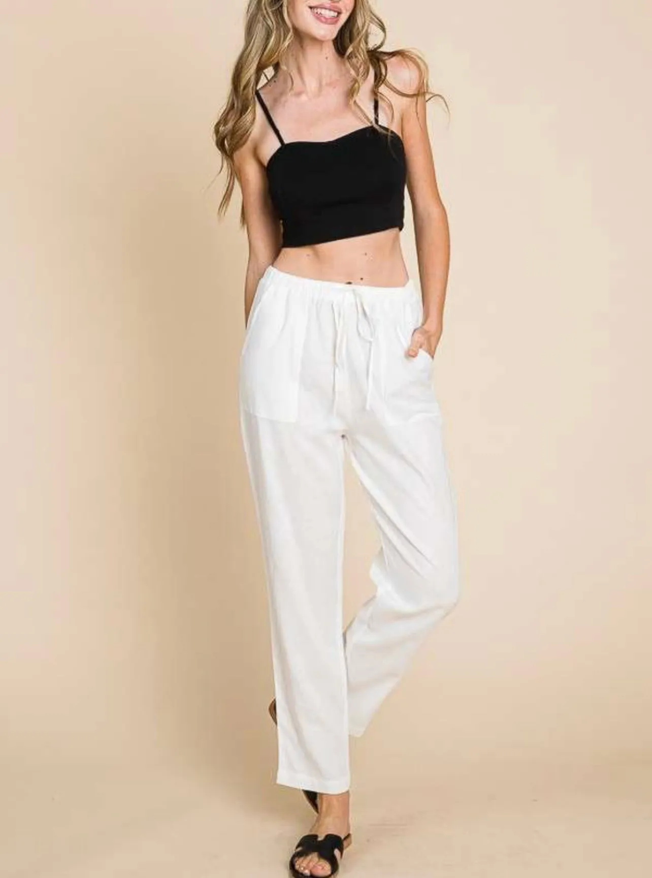 Miller Linen Drawstring Pant (3 Colors)