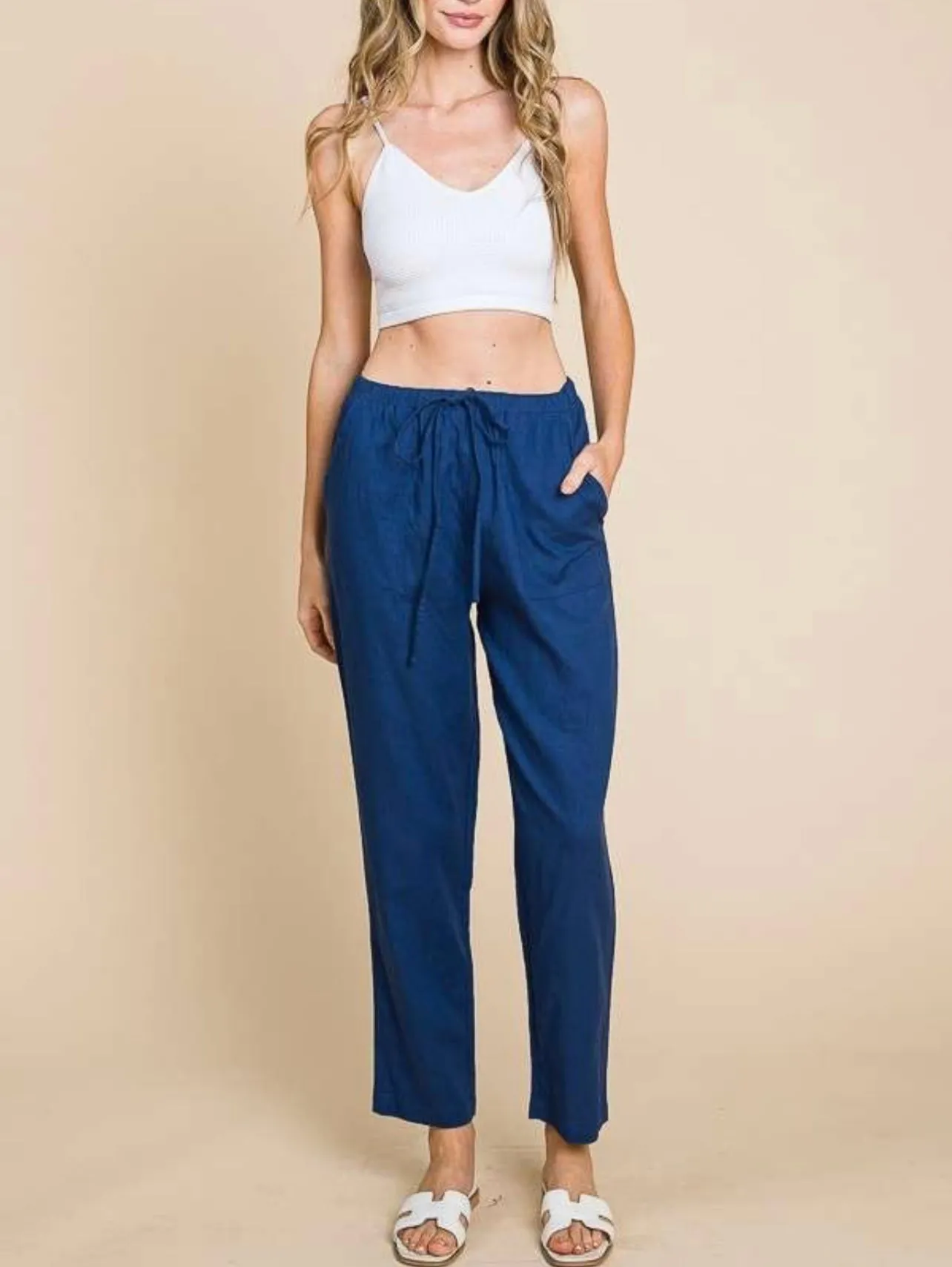 Miller Linen Drawstring Pant (3 Colors)