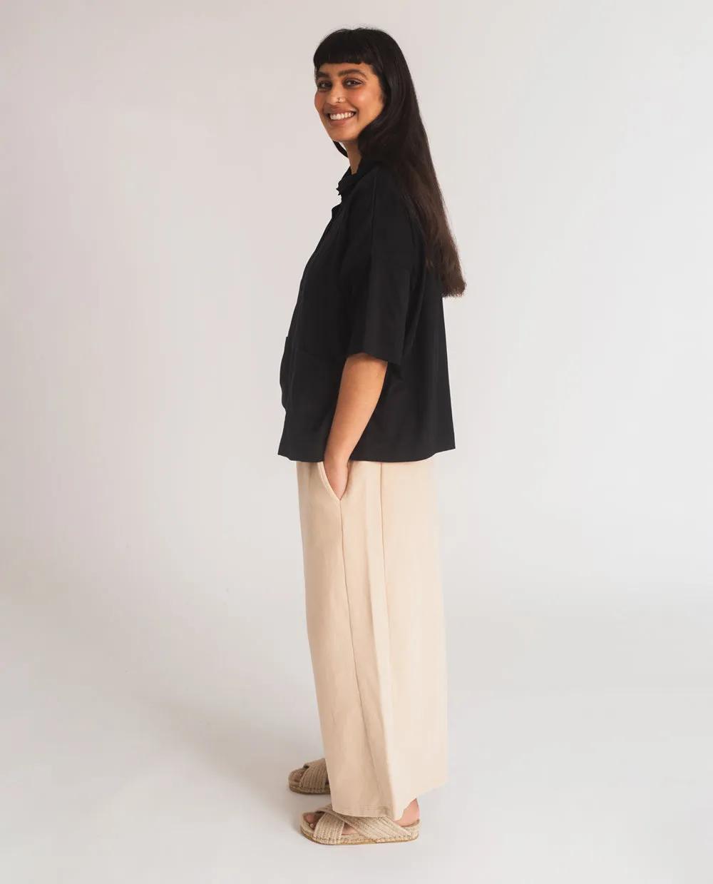 Nicky Organic Cotton Trousers In Sand