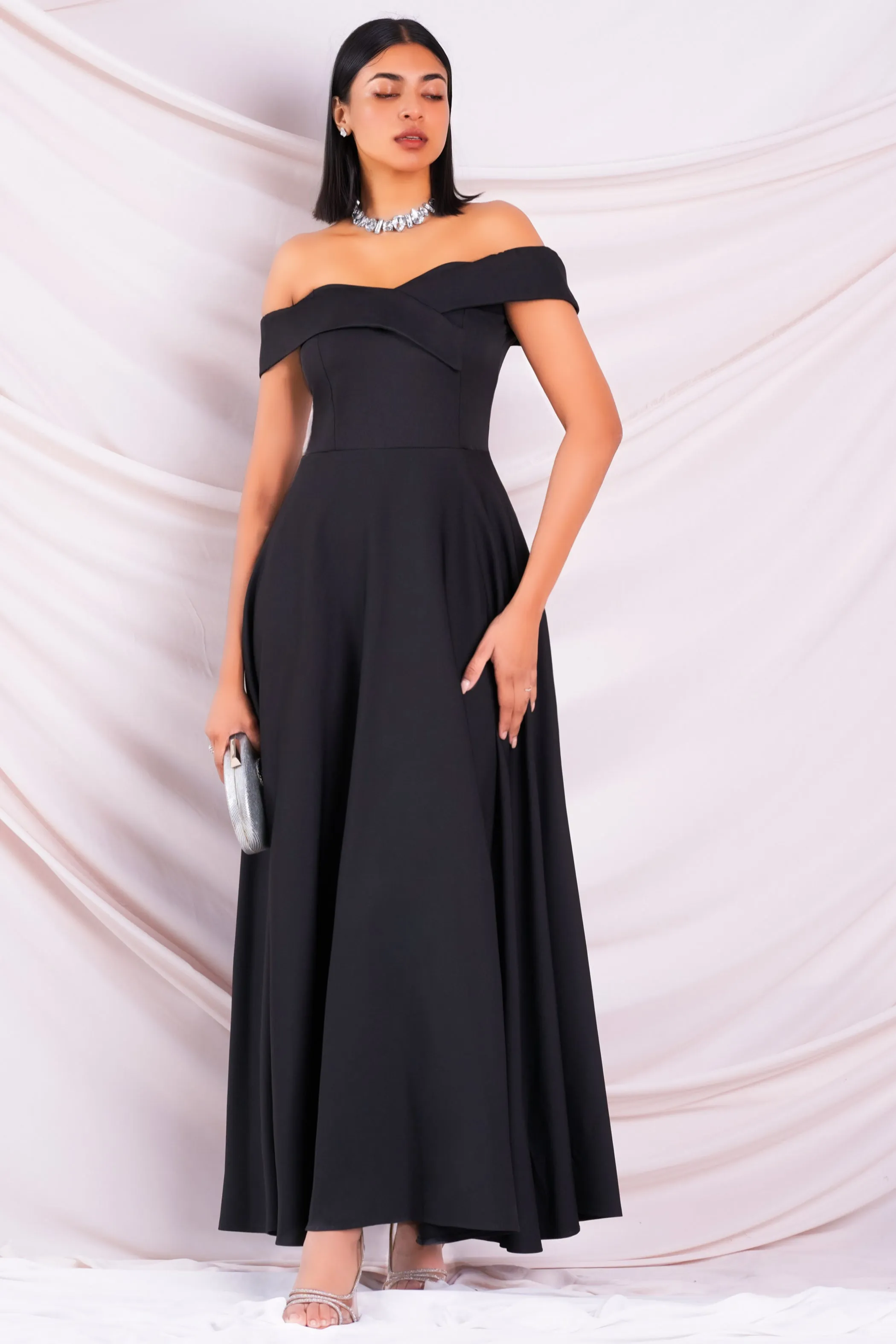 Off Shoulder Maxi Dress