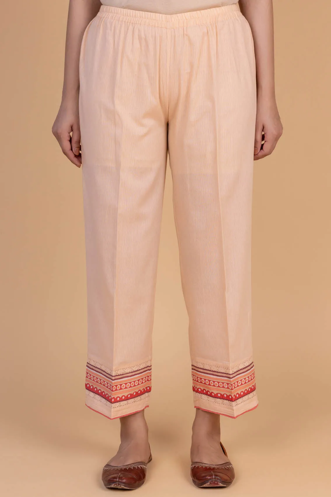 Peach Border Trousers