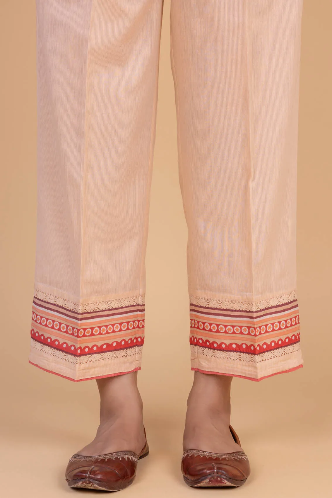 Peach Border Trousers