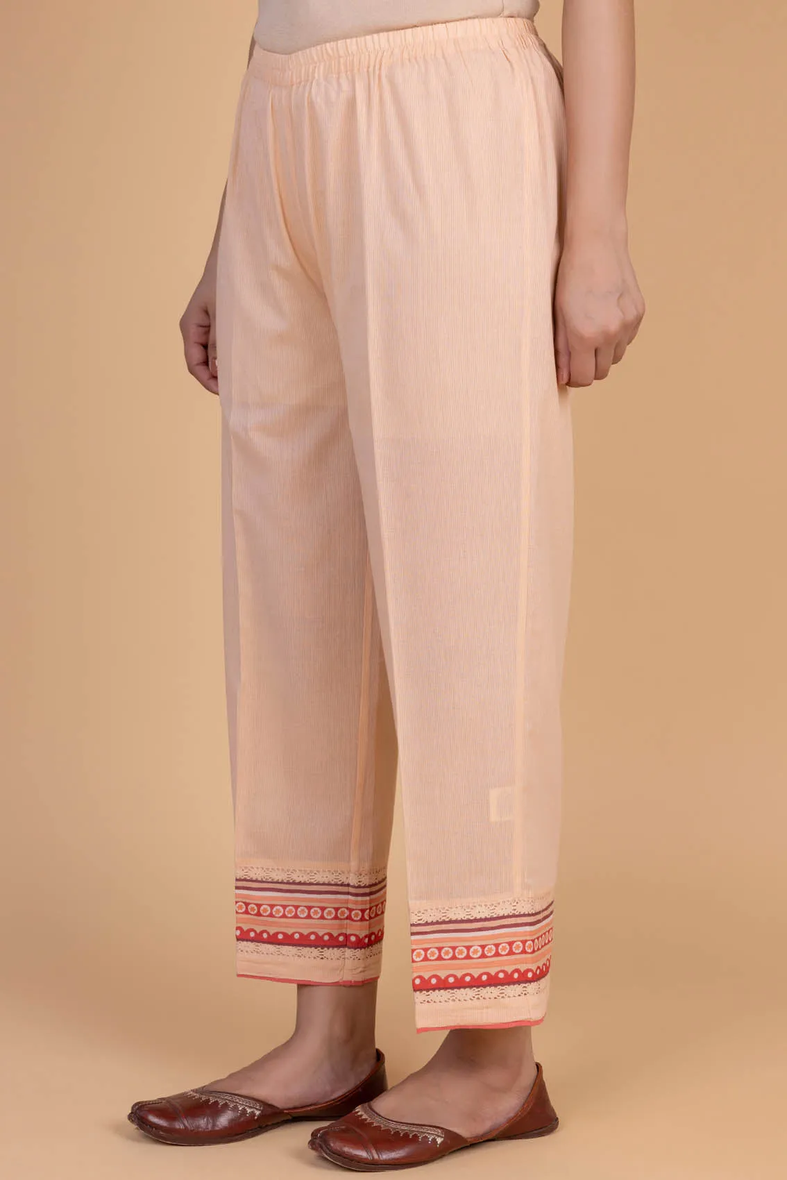 Peach Border Trousers