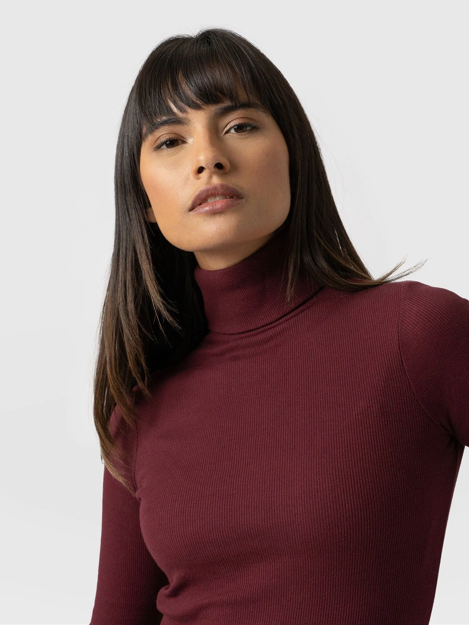 Pocket Roll Neck - Burgundy