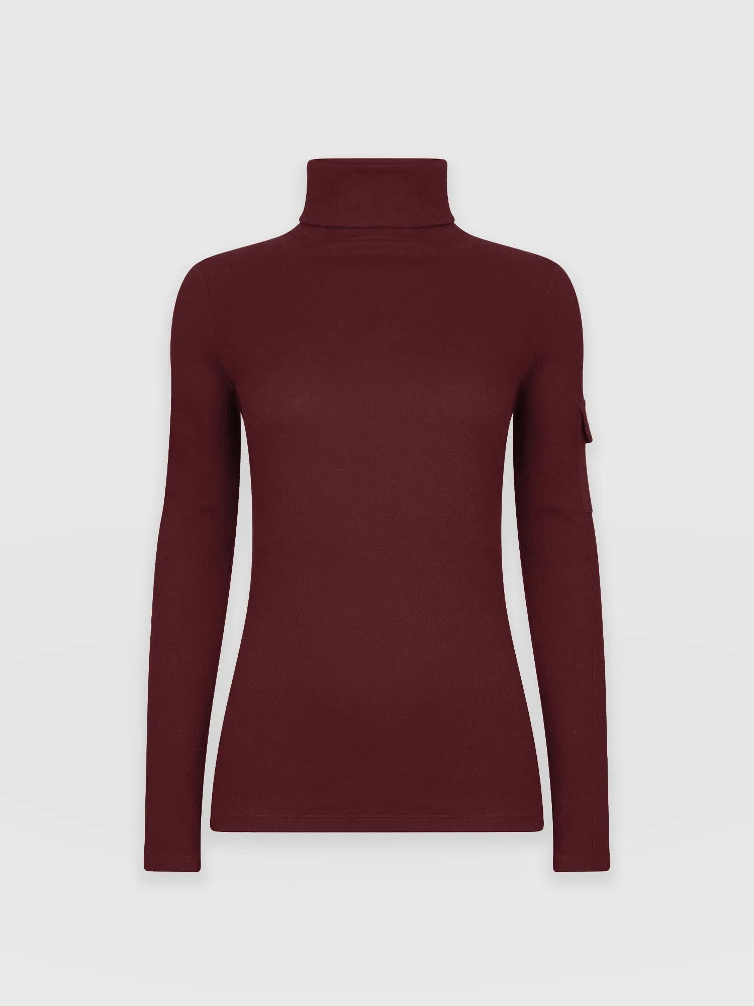 Pocket Roll Neck - Burgundy