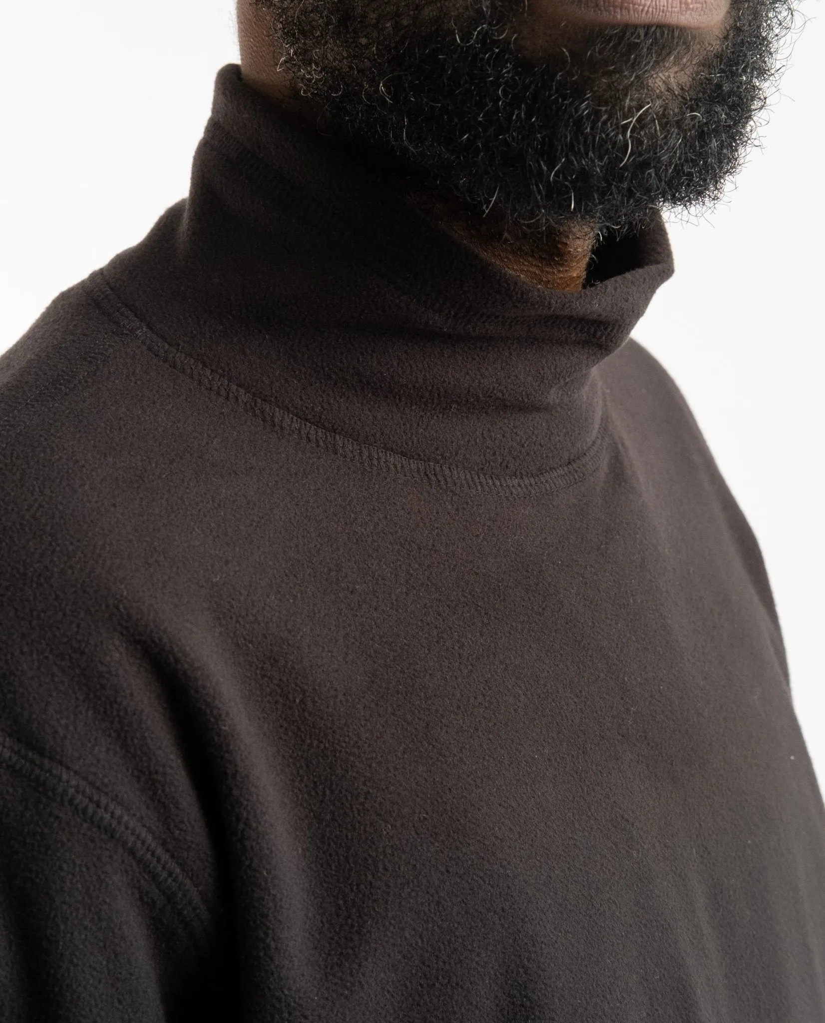 Polar Fleece Mock Neck Black