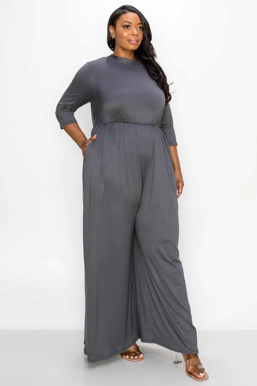 Rafaella Pocket Wide Leg Jumpsuit