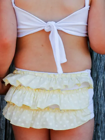 Ruffled Crop Top - Lemon