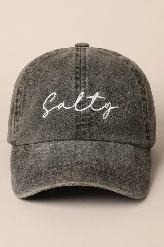 Salty Embroidery Baseball Cap