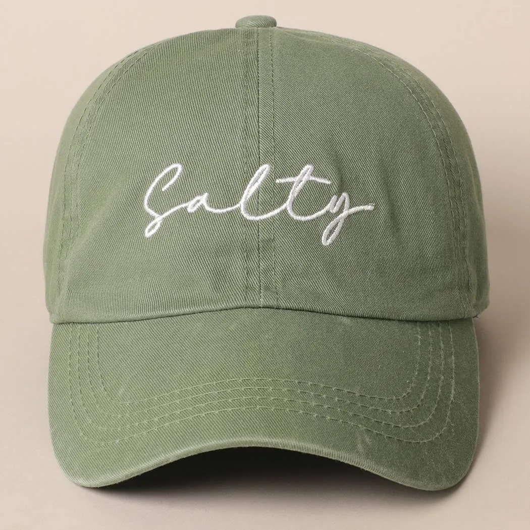 Salty Embroidery Baseball Cap