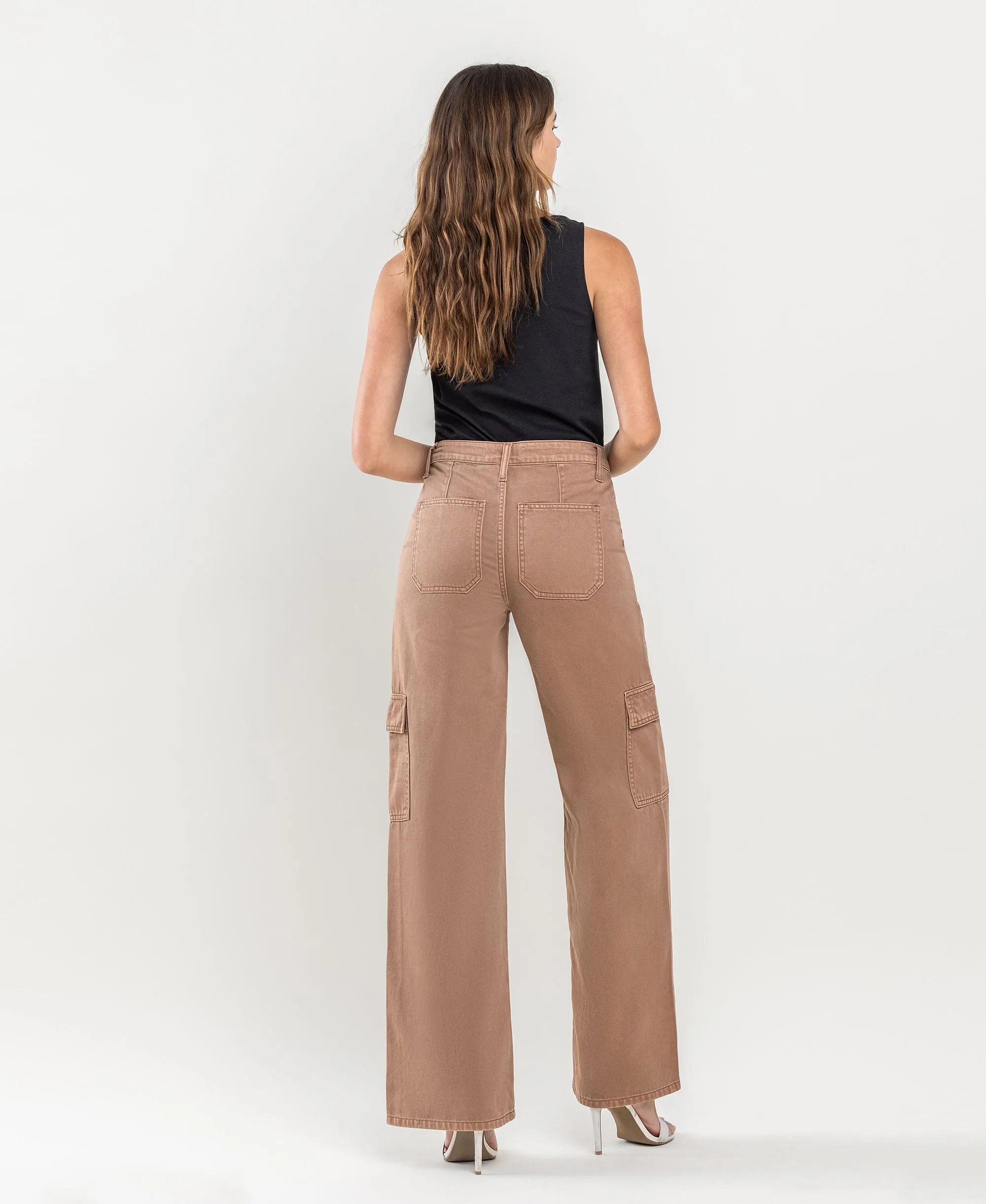 Sinopia Fresco - High Rise Utility Cargo Wide Leg  Jeans