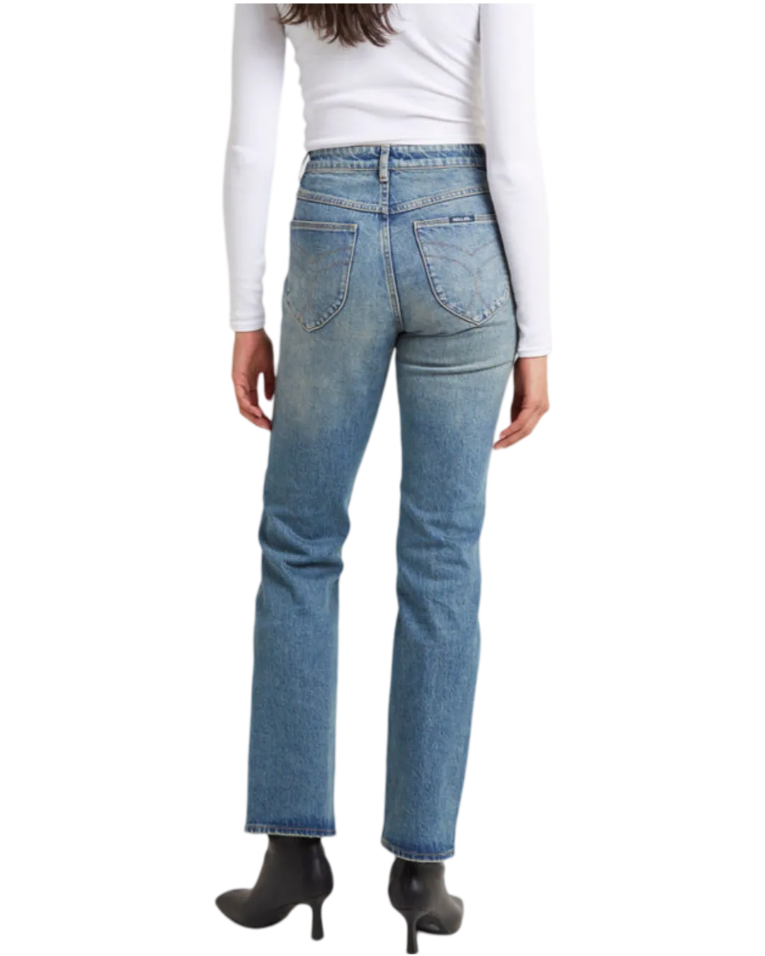 Size 27 (AU 9) - Rollas Classic Straight High Rise Regular Fit Jeans