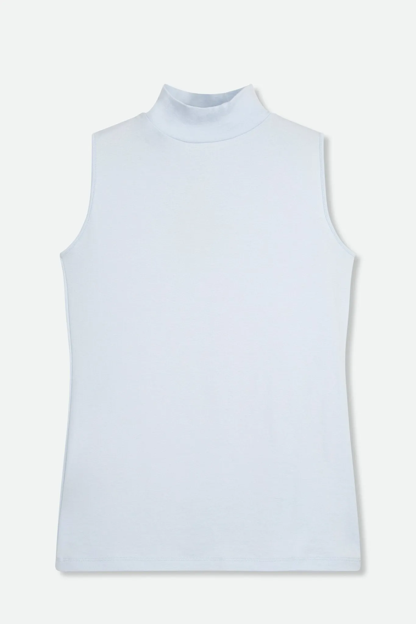 SLEEVELESS HIGH NECK IN PIMA COTTON STRETCH