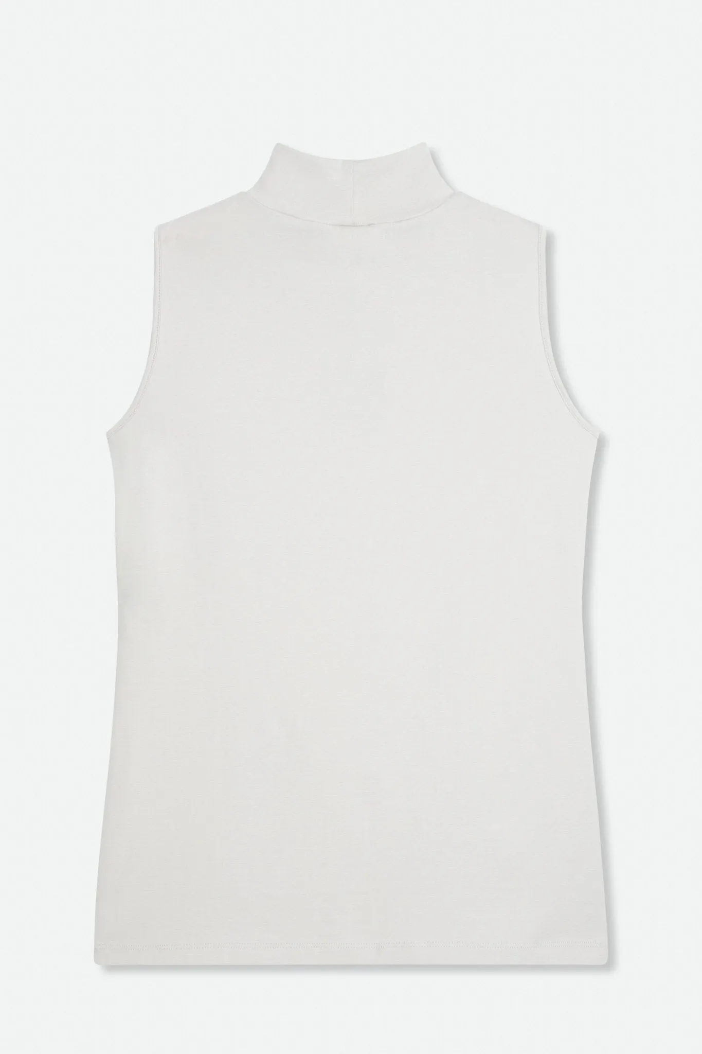 SLEEVELESS HIGH NECK IN PIMA COTTON STRETCH